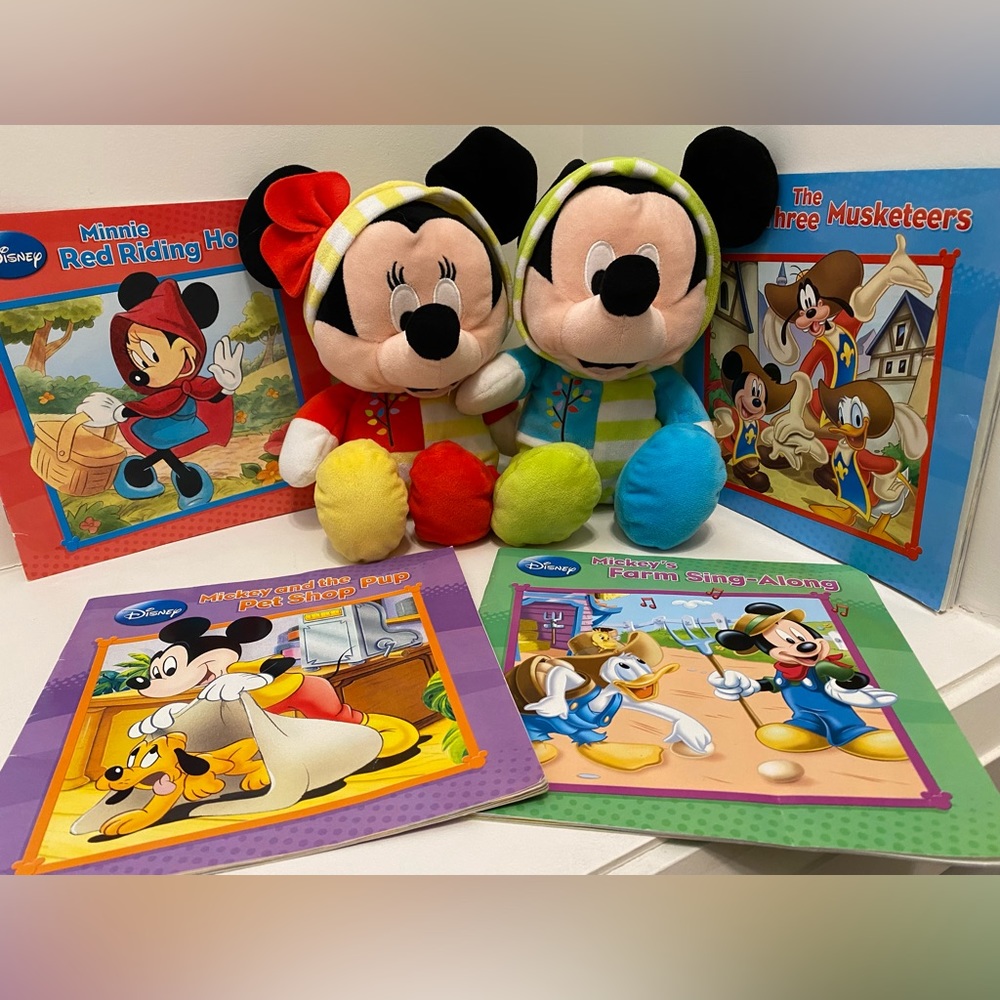 Baby Mickey & Baby Minnie Stuffed Animals & Books